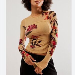 Free people large garden mesh top